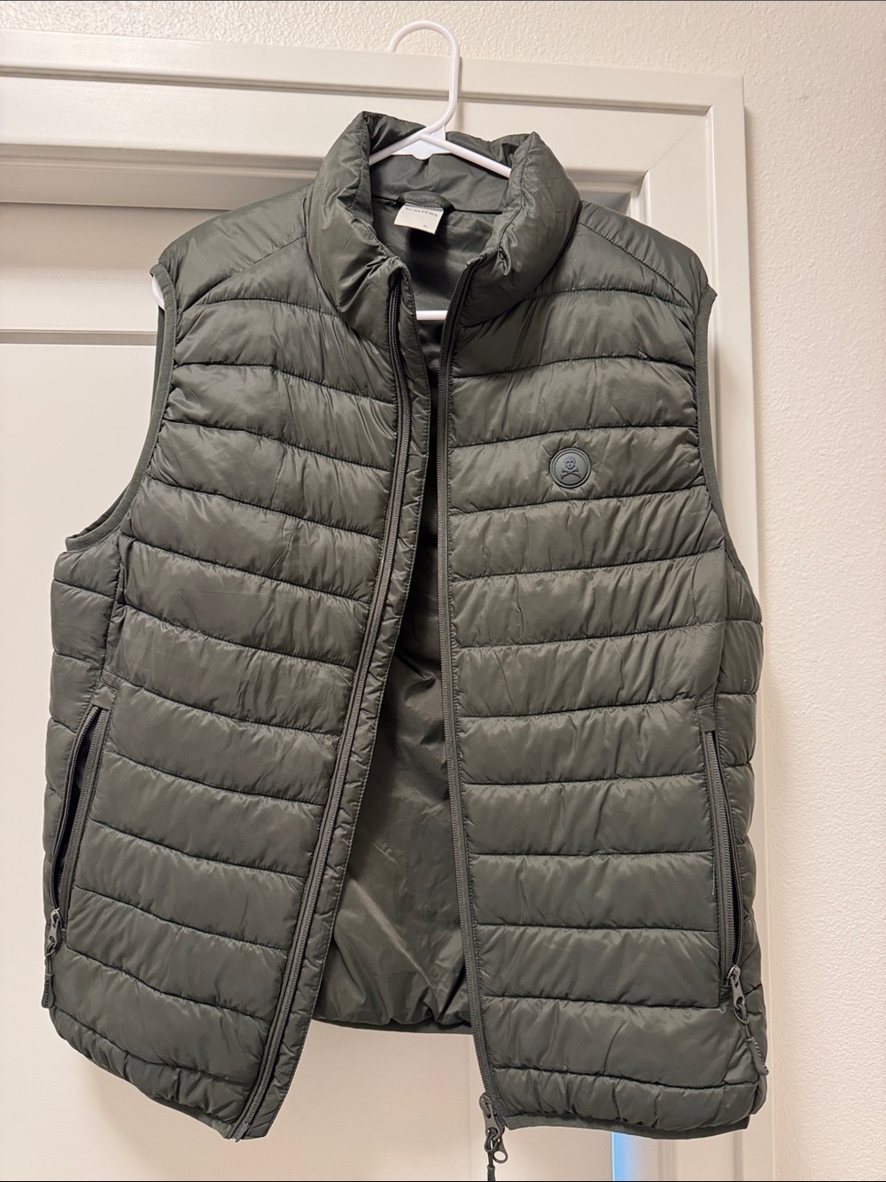Quilted Olive Green Puffer Vest